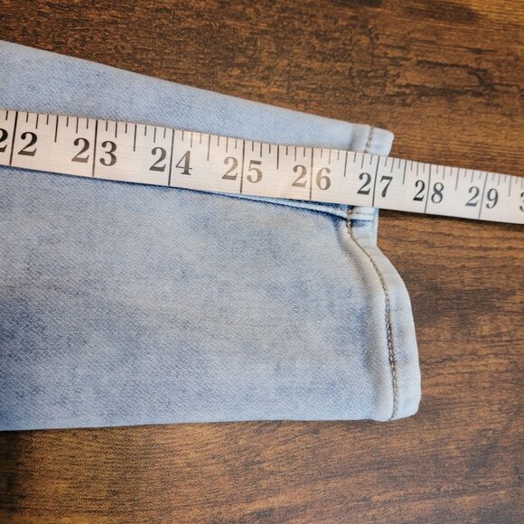 American Eagle Jeans 8 R Next Level Stretch Super Hi Rise Jegging Ripped Patched - Picture 10 of 11